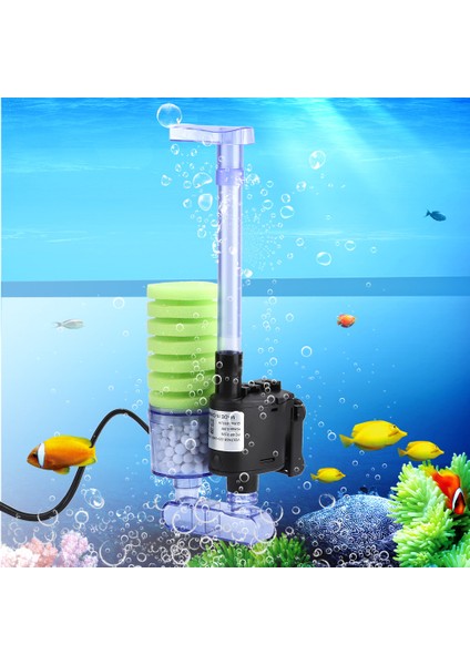 Dalgıç Su Pompalı Mini Akvaryum Balık Tankı Sünger Akvaryumu (XY-2901) (Yurt Dışından)