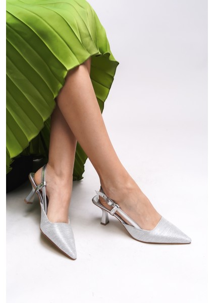 Evelniel Kadın Arkası Açık Sivri Burun Stiletto 001209