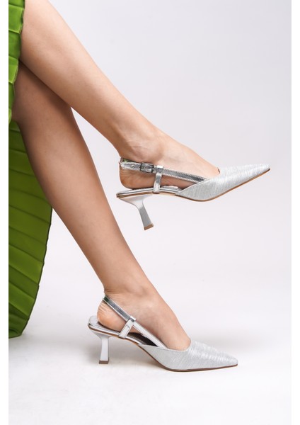 Evelniel Kadın Arkası Açık Sivri Burun Stiletto 001209