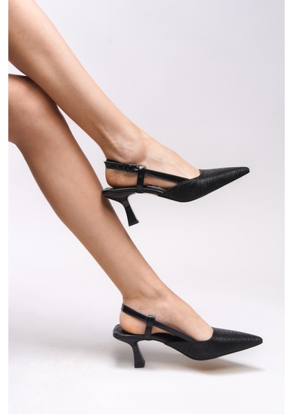 Evelniel Kadın Arkası Açık Sivri Burun Stiletto 001209 indirimleri