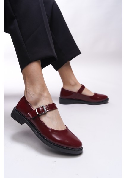 Saelheira Kadın Rugan Deri Tokalı Babet – Kısa Topuklu, Kaymaz Tabanlı ve Gün Boyu Rahat fırsatları