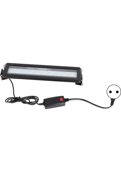 Akvaryum LED Işıkları Renk Değiştirme 3 Seviyeleri Ayarlanabilir 4 Satır Balık Tankı Işık Uzatılabilir Parantez ile Siyah Ab Tak 220V (Yurt Dışından)