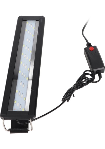 Akvaryum LED Işıkları Renk Değiştirme 3 Seviyeleri Ayarlanabilir 4 Satır Balık Tankı Işık Uzatılabilir Parantez ile Siyah Ab Tak 220V (Yurt Dışından)