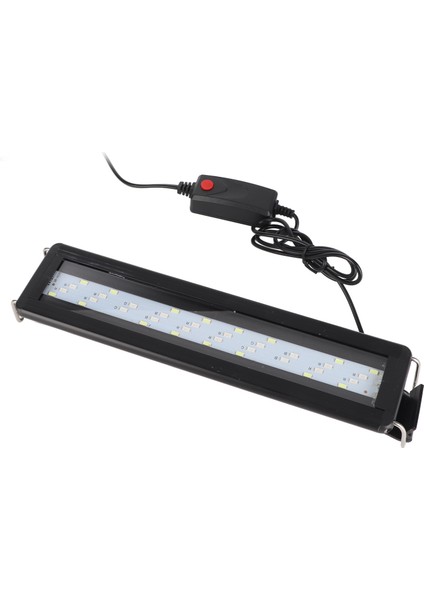 Akvaryum LED Işıkları Renk Değiştirme 3 Seviyeleri Ayarlanabilir 4 Satır Balık Tankı Işık Uzatılabilir Parantez ile Siyah Ab Tak 220V (Yurt Dışından)