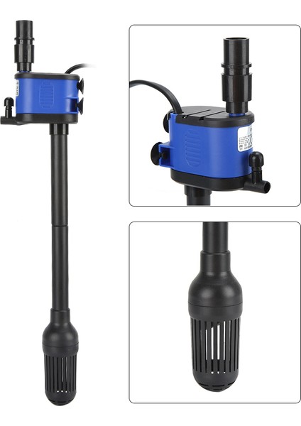 Zy Vs 3 In 1 Akvaryum Dilsiz Filtre Dalgıç Pompa Balık Tankı Oksijen Havalandırma (Yurt Dışından)