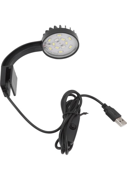 LED Balık Tankı Işık Çok Fonksiyonlu Yüksek Parlaklık Enerji Tasarrufu Tam Spektrumlu LED Akvaryum Takılabilir Lamba 5W Siyah (Yurt Dışından)