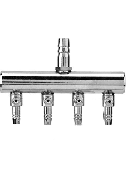 Paslanmaz Çelik Akvaryum Balık Tankı Hava Akışı 8mm Dönüş 4mm Splitter Kontrol Vanası (4 Yollu) (Yurt Dışından)