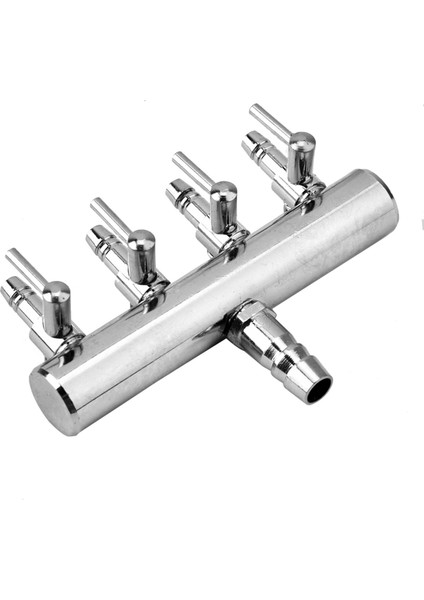 Paslanmaz Çelik Akvaryum Balık Tankı Hava Akışı 8mm Dönüş 4mm Splitter Kontrol Vanası (4 Yollu) (Yurt Dışından)