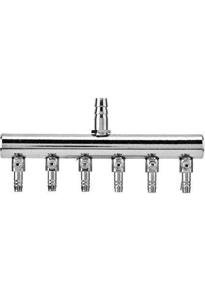 Paslanmaz Çelik Akvaryum Balık Tankı Hava Akışı 8mm Dönüş 4mm Splitter Kontrol Vanası (6 Yollu) (Yurt Dışından)