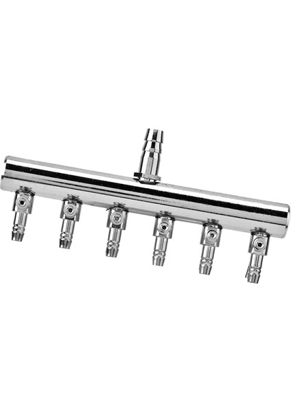 Paslanmaz Çelik Akvaryum Balık Tankı Hava Akışı 8mm Dönüş 4mm Splitter Kontrol Vanası (6 Yollu) (Yurt Dışından)