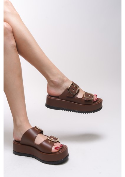 Winledha Kadın Çift Tokalı Terlik 001278 fiyatları