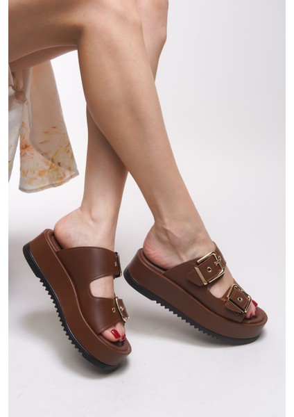 Winledha Kadın Çift Tokalı Terlik 001278 modelleri