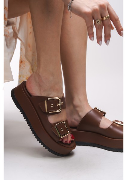 Winledha Kadın Çift Tokalı Terlik 001278 indirimleri