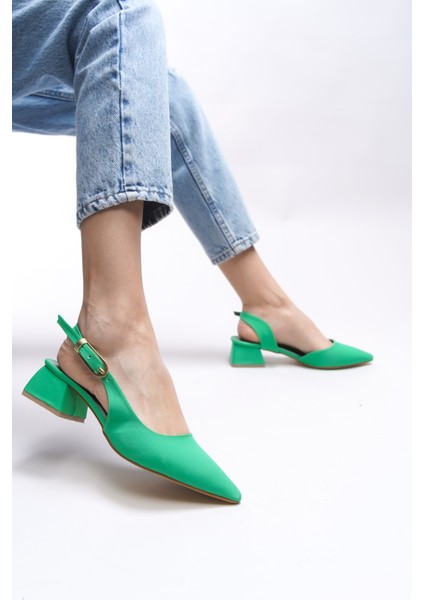 Kadın Topuklu Ayakkabı Modern Kısa Topuk Yeşil Renk ile Şıklığı Yakalayın fırsatları
