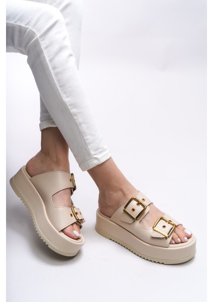 Kadın Çift Tokalı Terlik Düz Taban Konforlu Kullanım İçin Şık Tasarım 001278 fiyatları