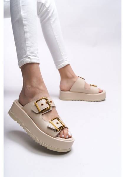 Kadın Çift Tokalı Terlik Düz Taban Konforlu Kullanım İçin Şık Tasarım 001278 fırsatları