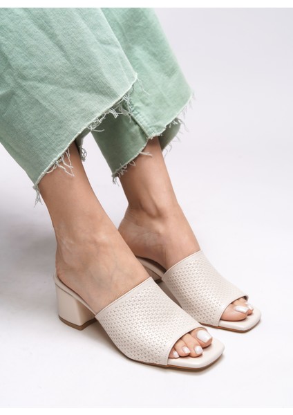 Janriara Kadın Topuklu Terlik 0012128