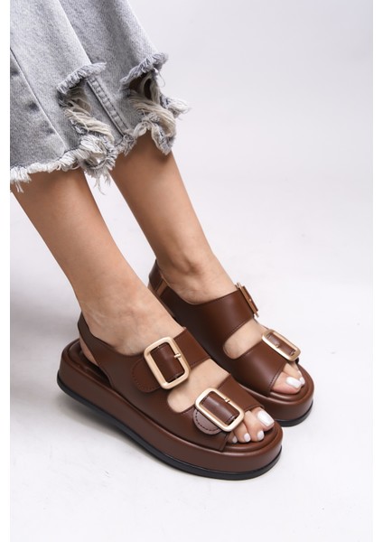 Ghinreda Kadın Çift Tokalı Sandalet 0012793