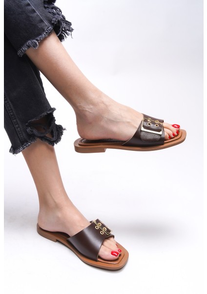 Brenthaela Kadın Hakiki Deri Terlik 00120764 modelleri