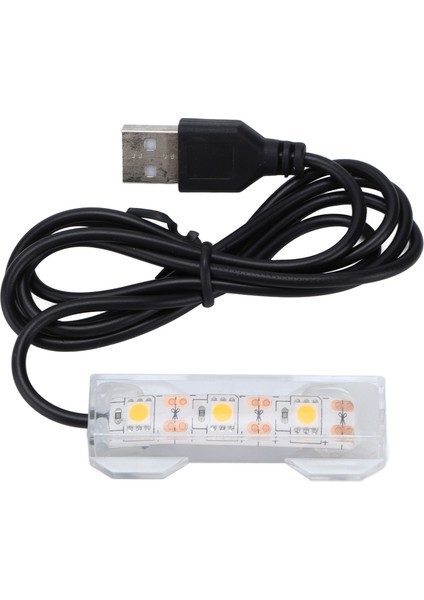 Akvaryum Işığı USB Şarj Plastik Balık Tankı Su Bitkileri Için LED Işık Peyzaj Sarı (Yurt Dışından)