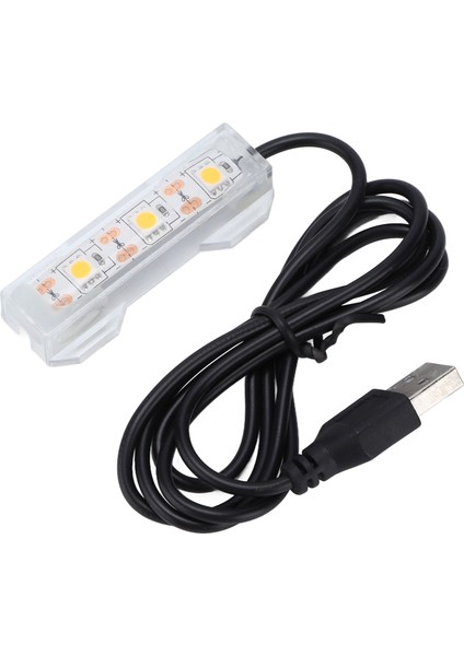 Akvaryum Işığı USB Şarj Plastik Balık Tankı Su Bitkileri Için LED Işık Peyzaj Sarı (Yurt Dışından)