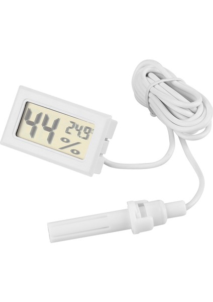 Sürüngen Için Harici Problu LCD Dijital Sıcaklık Nem Göstergesi Termometre Higrometre (Yurt Dışından)
