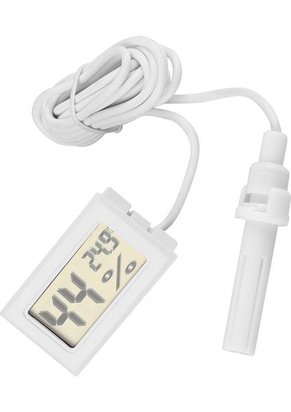 Sürüngen Için Harici Problu LCD Dijital Sıcaklık Nem Göstergesi Termometre Higrometre (Yurt Dışından)