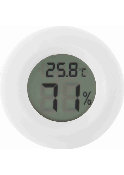 Mini Dijital LCD Termometre Higrometre Sürüngen Için Yuvarlak Şekil Sıcaklık Nem Ölçer (Yurt Dışından)