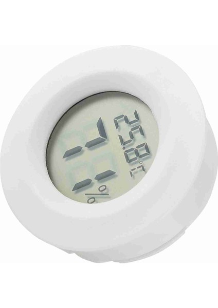 Mini Dijital LCD Termometre Higrometre Sürüngen Için Yuvarlak Şekil Sıcaklık Nem Ölçer (Yurt Dışından)