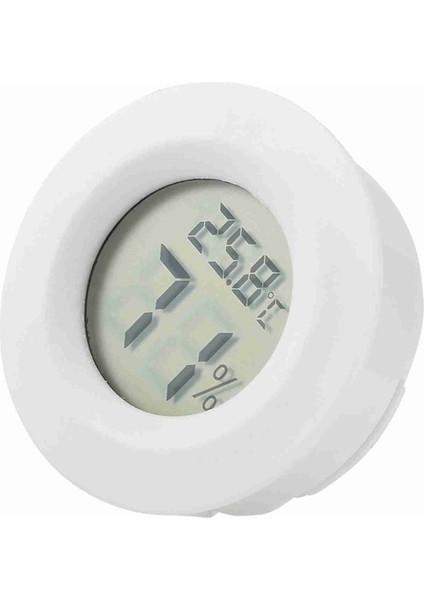 Mini Dijital LCD Termometre Higrometre Sürüngen Için Yuvarlak Şekil Sıcaklık Nem Ölçer (Yurt Dışından)