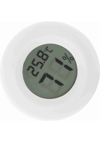 Mini Dijital LCD Termometre Higrometre Sürüngen Için Yuvarlak Şekil Sıcaklık Nem Ölçer (Yurt Dışından)