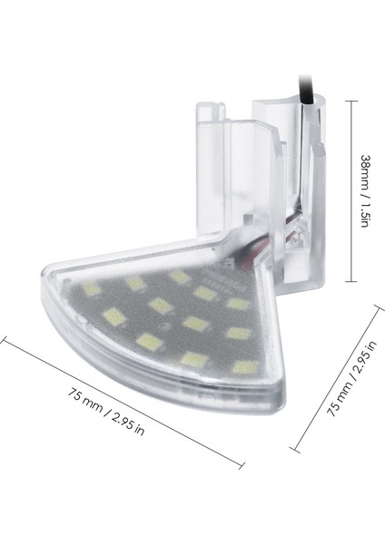 Akvaryum LED Fan Şeklinde Kelepçe Lamba ile 8 Adet Yüksek Işık SMD5730 Leds Balık Tankı Beyaz Işık (Yurt Dışından)