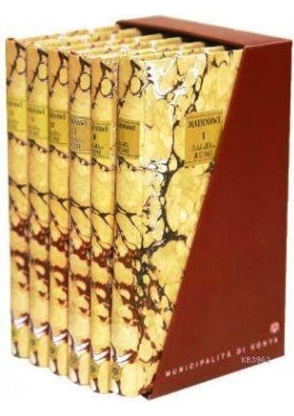 Mathnawi 6 Cilt Kutulu (Italyanca Mesnevi 6 Cilt)