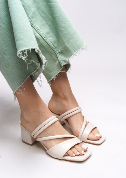 Lesnalue Kadın Topuklu Terlik 0012115