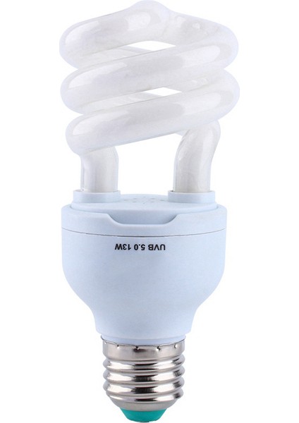 13W Uvb 5.0 E27 Temel Enerji Tasarrufu Kaplumbağa Yılan Sürüngen Ampul Uv Lamba Hg (Yurt Dışından)