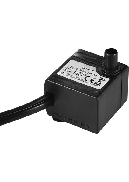 180L / H 2.5 W Dalgıç Su Pompası 4 LED Işık Ultra Sessiz Gölet Akvaryum Balık Tankı Masa Üstü Çeşme Hidroponik 4.9 Ft (1.5 M) Güç Kablosu (Yurt Dışından)