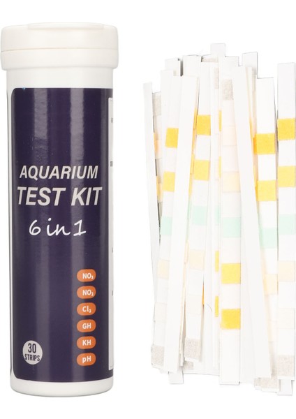 30 Adet Akvaryum Test Şeritleri Profesyonel 6 In 1 Balık Tankı Amonyak Test Kiti Tatlı Su Tuzlu Su Için (Yurt Dışından)