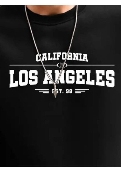Erkek Uzun Kollu Bisiklet Yaka Los Angeles Yazılı Iki Iplik Bluz fiyatları