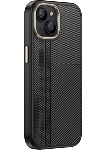 Apple iPhone 14 Plus Kılıf M-Safe Şarj Özellikli Karbon Fiber Görünümlü Antina Kapak