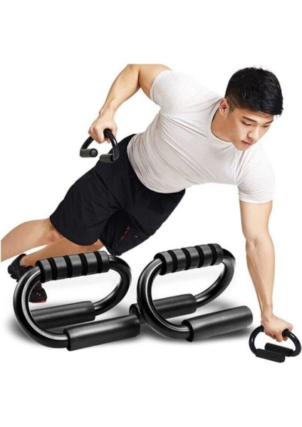 Siyah Push Up Stands Profesyonel Şınav Aleti