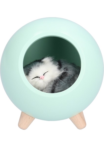 USB Atmosfer Lambası Çocuk Kız Yatak Odası Başucu Karikatür LED Uyku Gece Lambası Sıcak Işıkyeşil (Yurt Dışından)