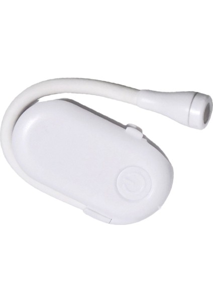 3W Küçük Klipsli Kitap Işığı Kademesiz Karartma 5V 1A USB Şarjlı Göz Bakımı Kitap Işığı Gece Yatakta Okuma Için Beyaz (Yurt Dışından)