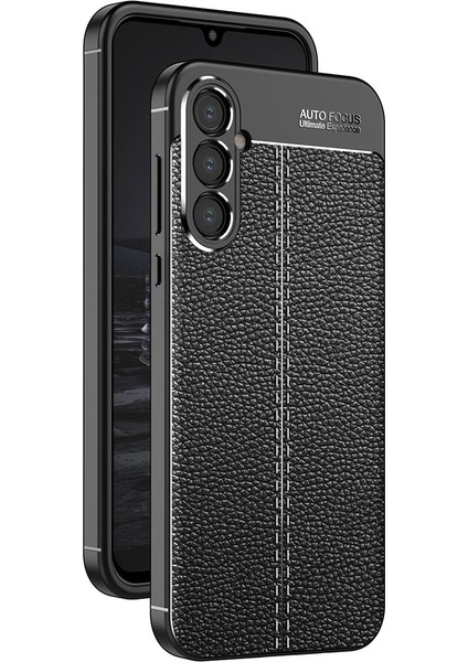 Samsung Galaxy A35 Kılıf Niss Deri Desen Silikon + Ekran Koruyucu