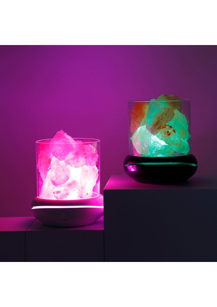 Tuz Lambası Himalaya Tuz Taşı Gece Lambası Aromaterapi Difüzör Dimmer Anahtarı 7 Renk LED Kaya Kristal Gece Lambası Taşınabilir USB Araba Ev Ofis Yatak Odası Masaüstü Dekorasyon (Yurt Dışından) modelleri