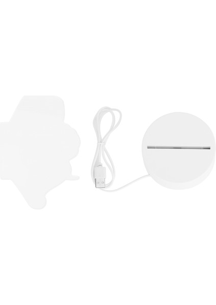 Gece Lambası Sevimli 3D Yavru Köpek Şeklinde Karikatür Gece Lambası Yatak Odası Dekorasyonları Erkek Kız Çocuk Oturma Odası (Yurt Dışından)