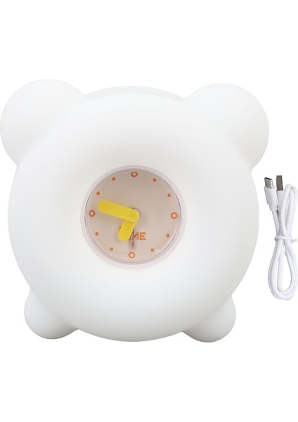LED Çalar Saat Gece Lambası Sevimli Karikatür Ayarlanabilir Parlaklık Silikon Çalar Saat Çocuk Odası Bebek Kreş Için (Yurt Dışından)