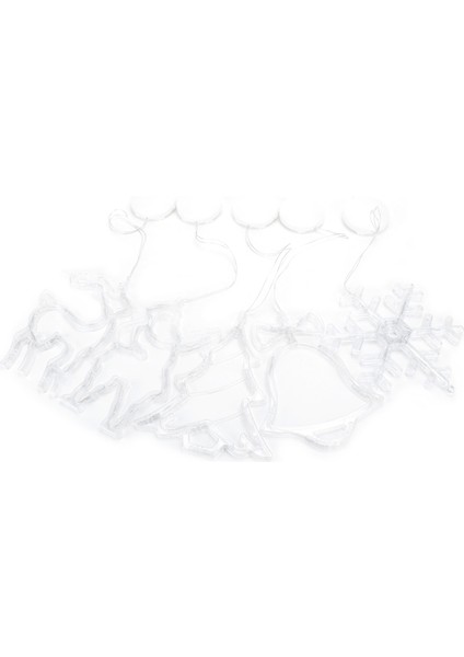 5 Adet/takım Noel LED Belirli Işık Dekorasyon Pencere Asılı Elk Ağacı Işık Dize (Yurt Dışından) indirimleri