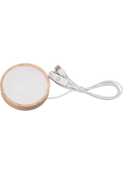 LED Işıklar Ekran Tabanı Rgb Yuvarlak Ahşap Aydınlatmalı Taban Standı Akrilik Cam Reçine Sanat Renkli Işık Için LED Ekran Standı (Yurt Dışından)