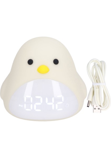 Sevimli Kuş Çalar Saat Işık LED Gece Lambası USB Şarjlı Karikatür Saat Gece Lambası Yatak Odası Için (Yurt Dışından)