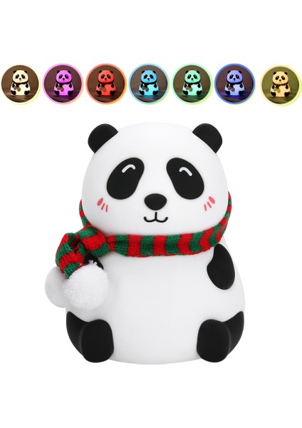 Sevimli Hayvan Şekilli Mini LED 7 Renk Gece Lambası USB Şarjlı Çocuk Odası Dekoru B Tipi (Yurt Dışından)